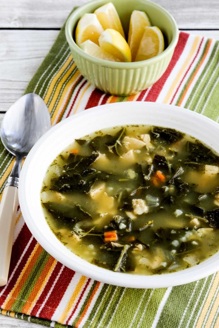 Chicken Soup with Collards and Lemon finished soup
