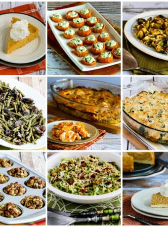 Top Ten Healthy Thanksgiving Recipes collage of featured recipes