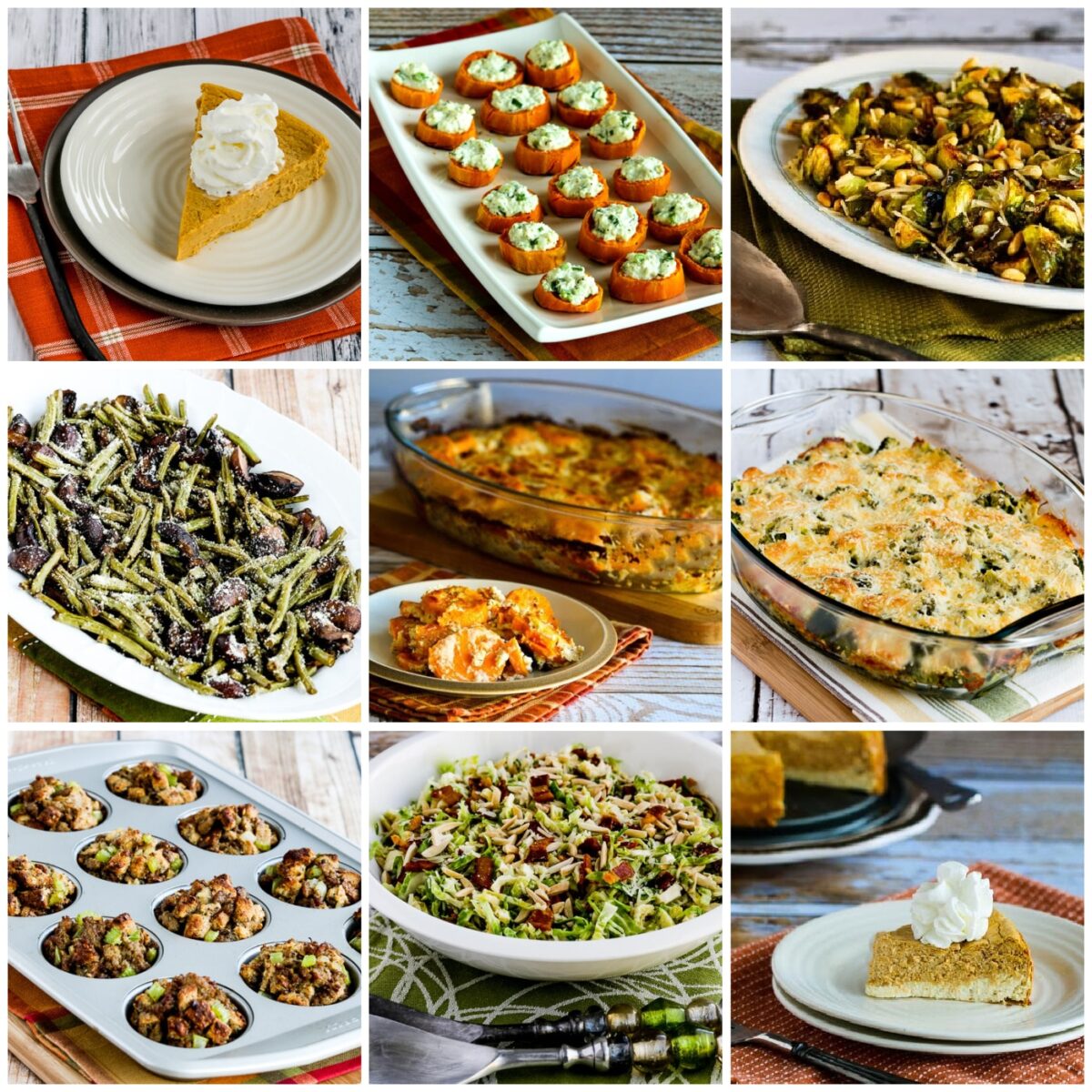 Top Ten Healthy Thanksgiving Recipes collage of featured recipes