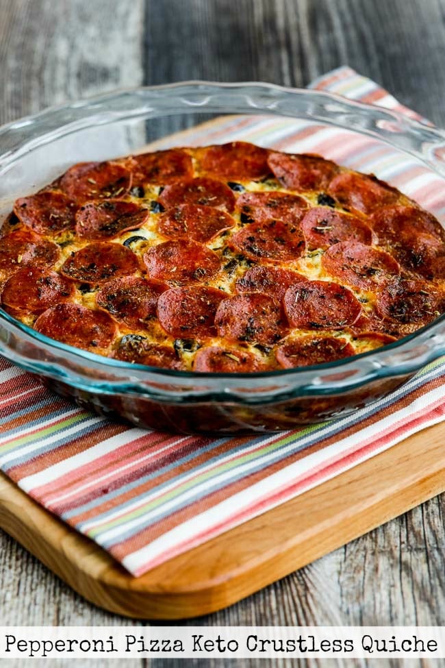 Pepperoni Pizza Keto Crustless Quiche