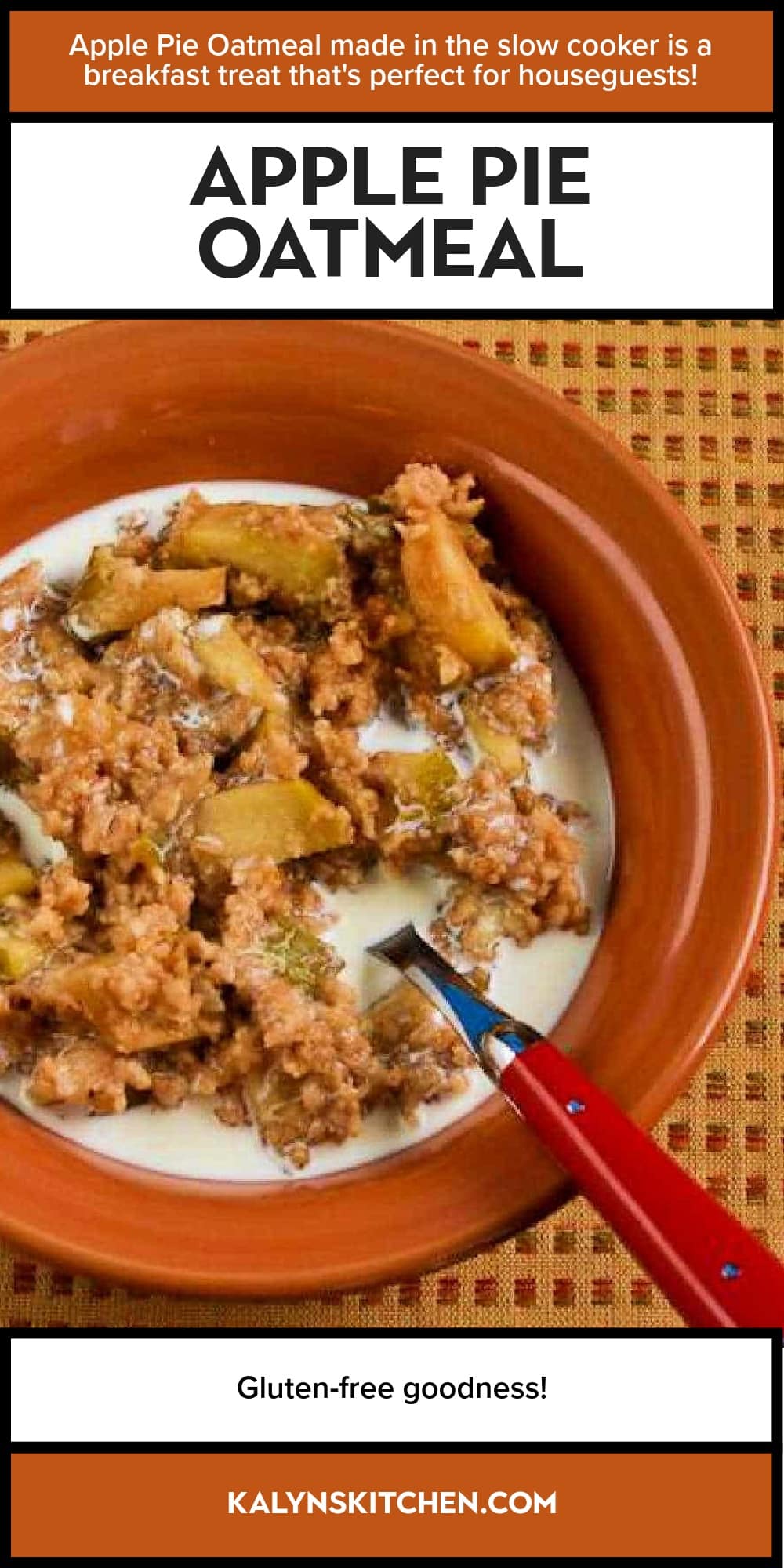 Pinterest image of Apple Pie Oatmeal