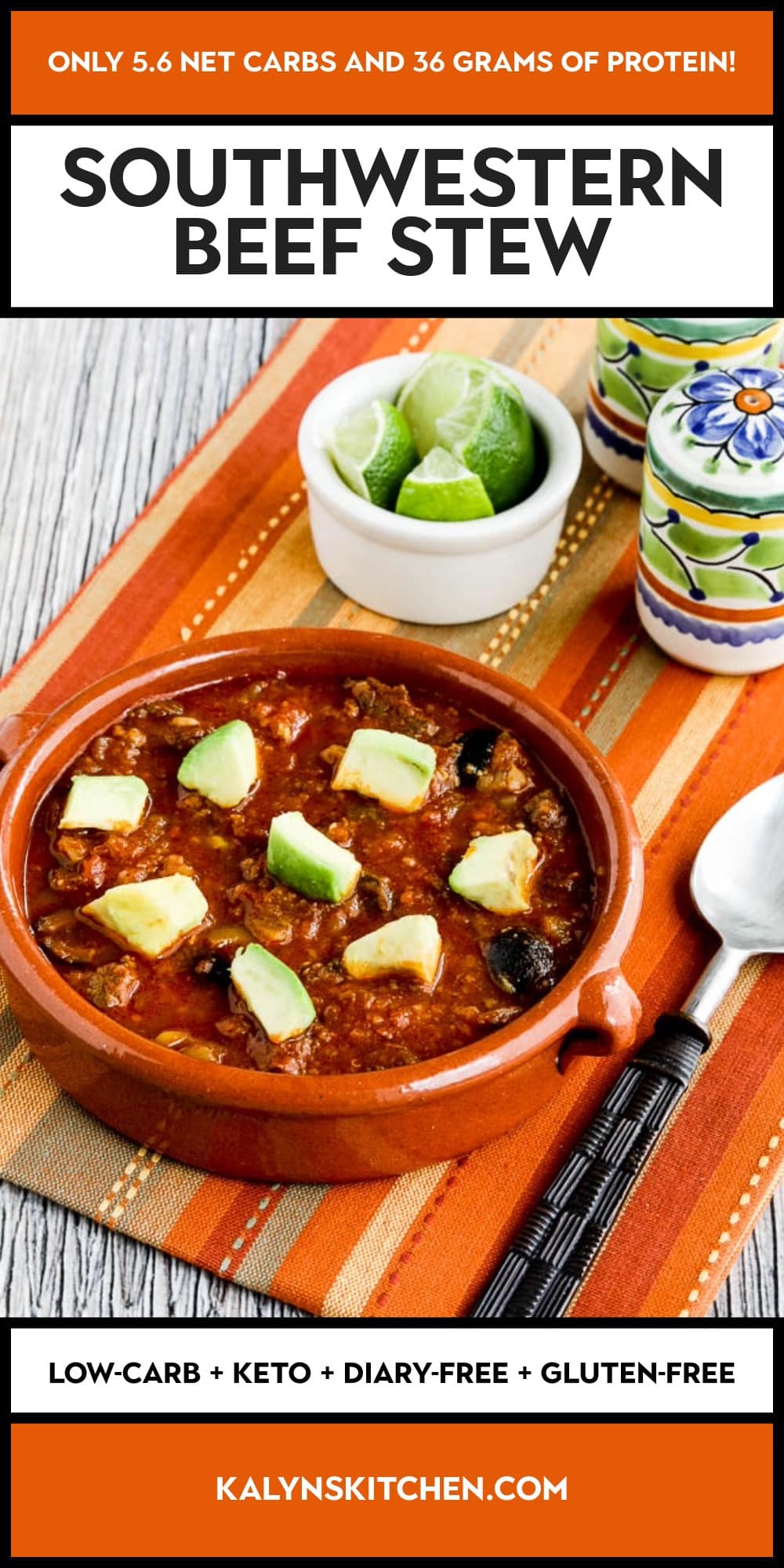 Pinterest image of Southwestern Beef Stew