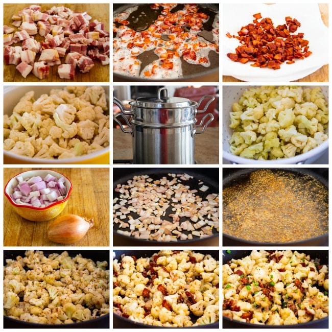 Low-Carb German Potato Salad process shots collage