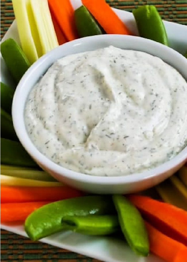 Cropped image for Grandma Denny's Homemade Ranch Dip, shown with veggies.