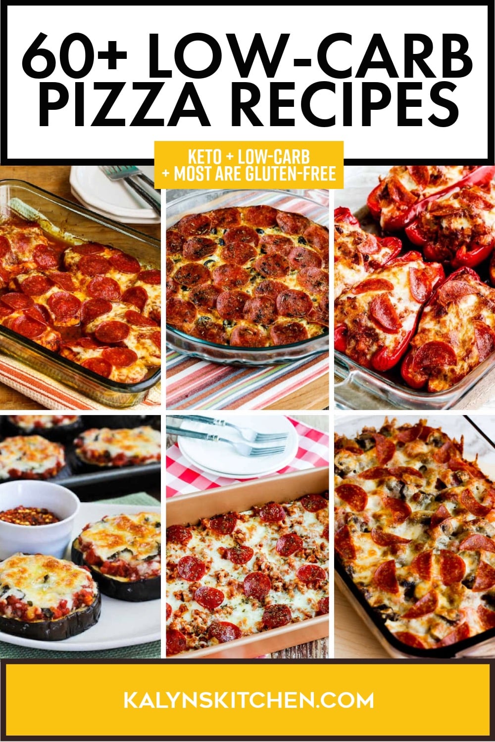Pinterest image of 60+ Low-Carb Pizza Recipes