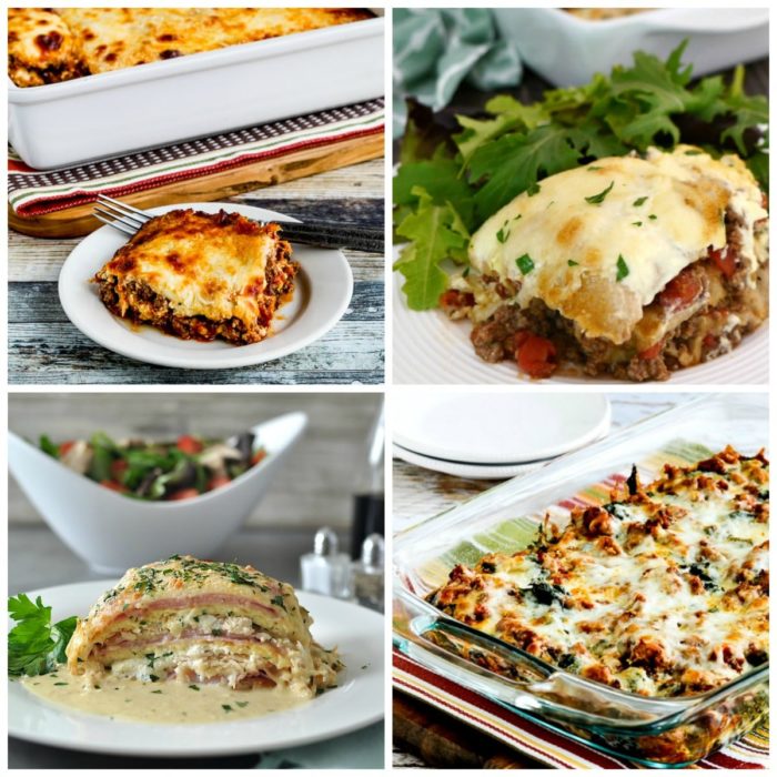 Ten Amazing Low-Carb Lasagna Recipes collage photo