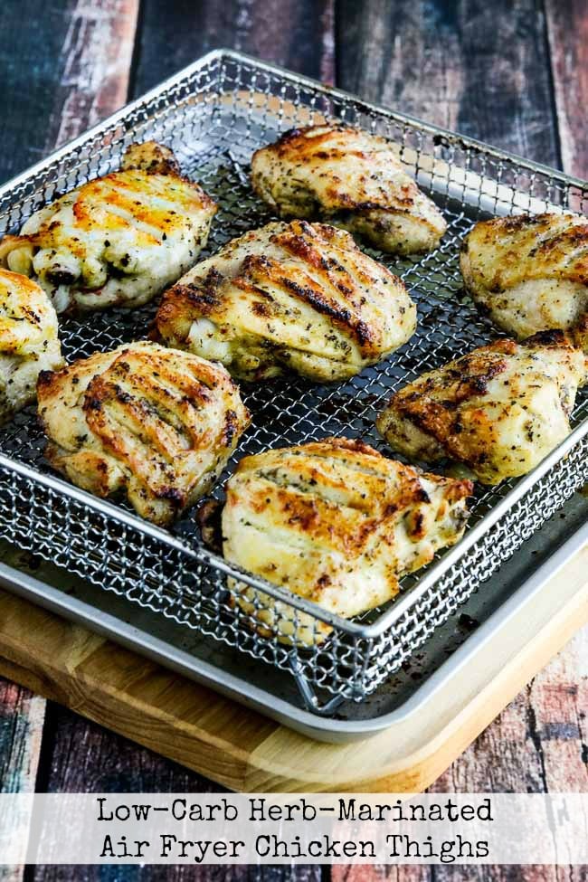 Low-Carb Herb-Marinated Air Fryer Chicken Thighs