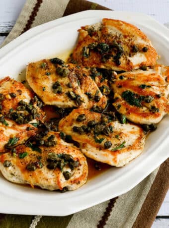 square image of Chicken Piccata with Fried Capers
