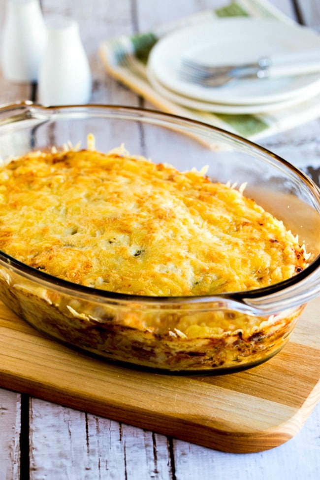 Low-Carb Reuben Bake finished casserole in baking dish