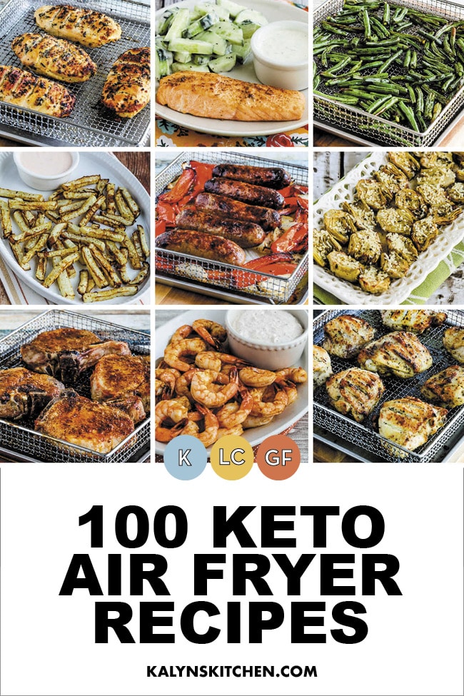 Pinterest image of 100 Keto Air Fryer Recipes