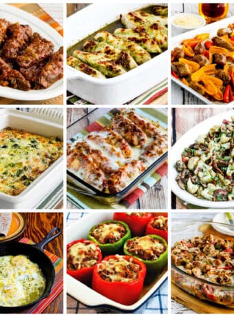 Low-Carb Dinners with Everyday Ingredients collage of featured recipes