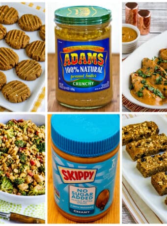 Recipes with No-Sugar Peanut Butter, collage of featured recipes.