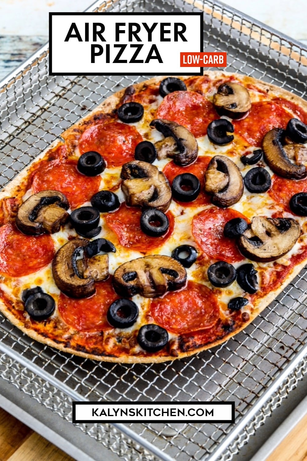 Pinterest image of Air Fryer Pizza
