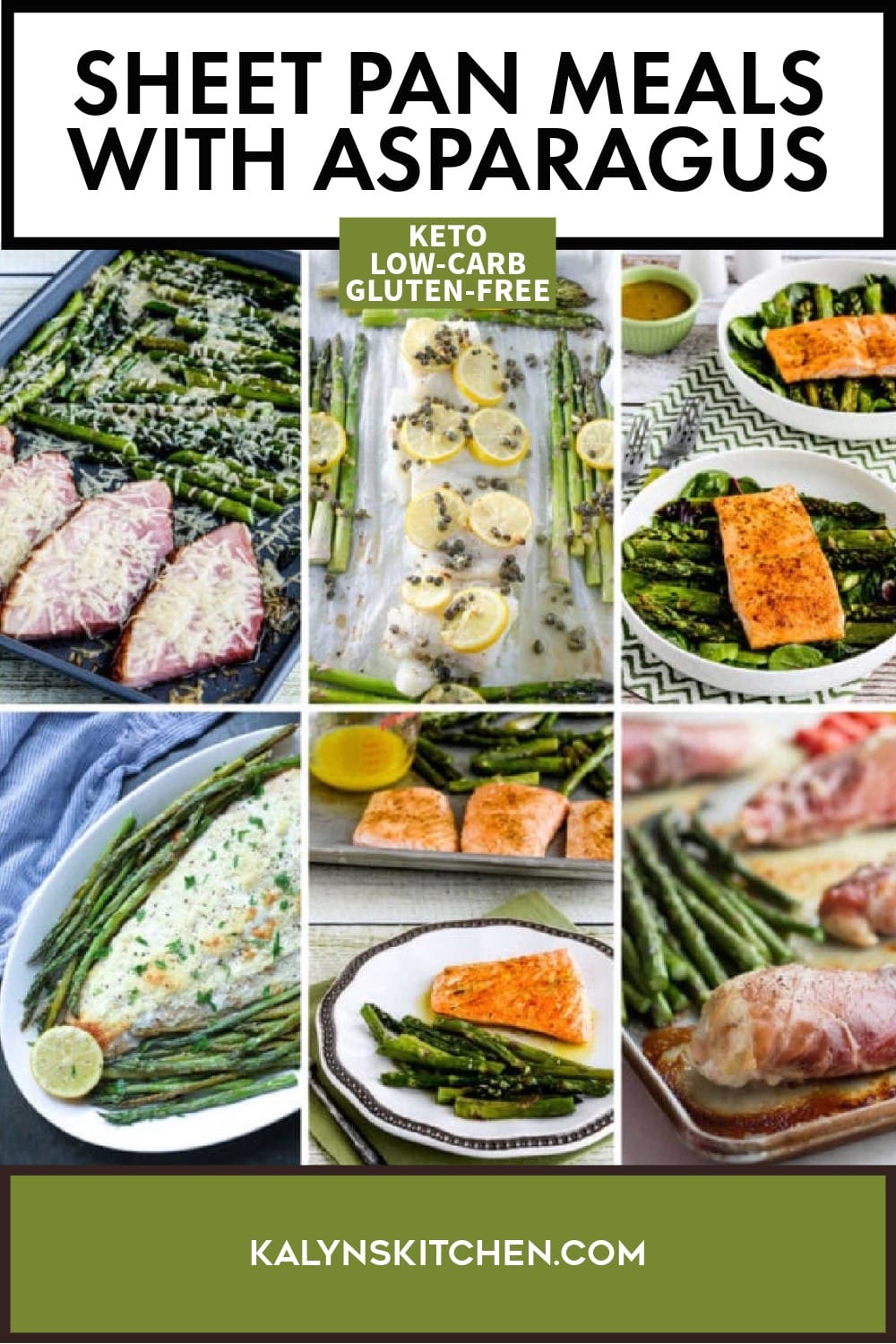 Pinterest image of Sheet Pan Meals with Asparagus