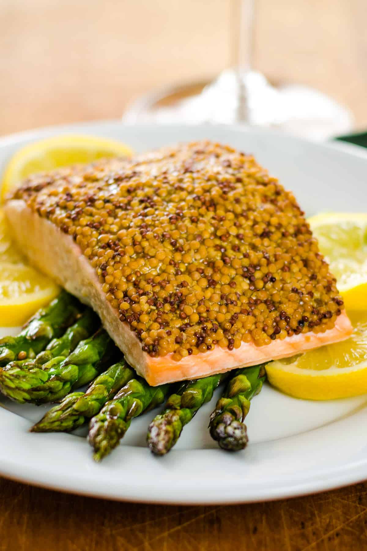 Mustard Baked Salmon and Asparagus from Cook Eat Well