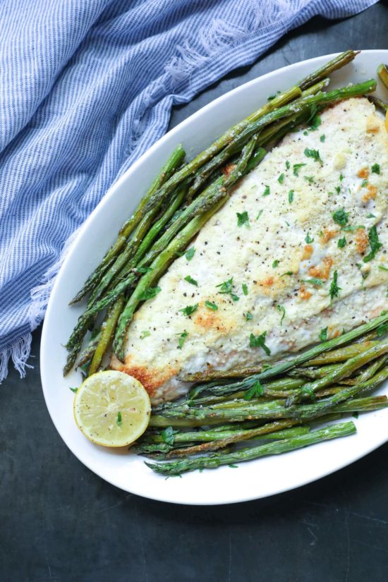 Keto Sheet Pan Salmon and Asparagus from I Breathe I'm Hungry