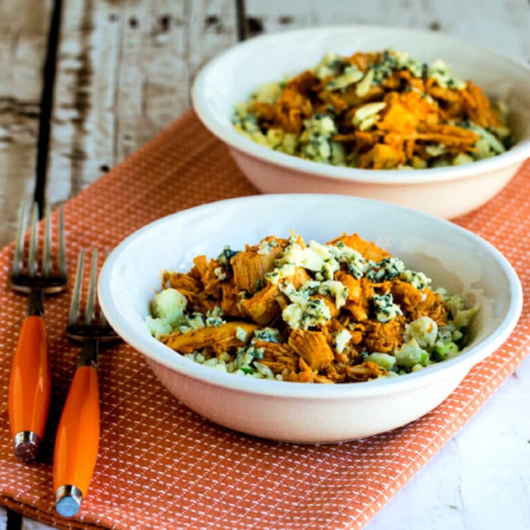Buffalo Chicken Cauliflower Rice Bowl Kalyn's Kitchen