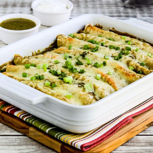 Instant Pot Green Chile Pork Enchiladas Kalyn's Kitchen