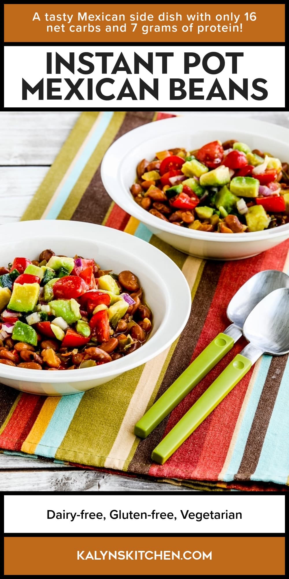 Pinterest image of Instant Pot Mexican Beans