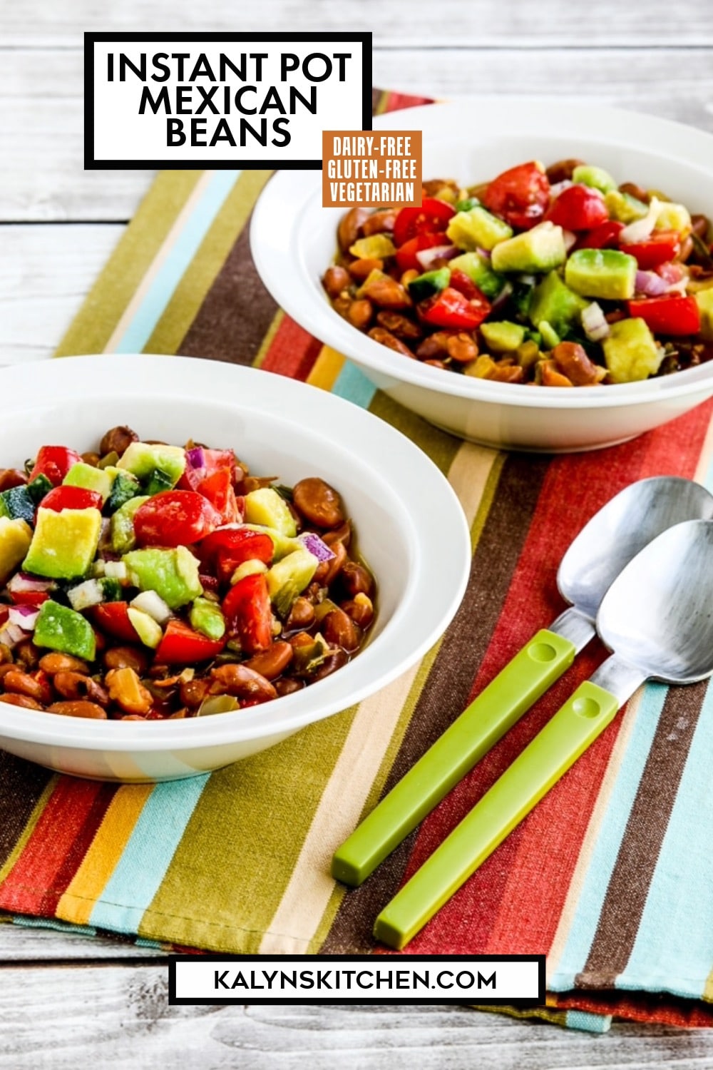 Pinterest image of Instant Pot Mexican Beans