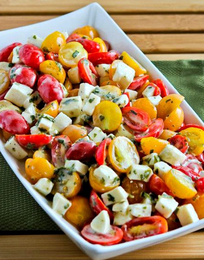 Cherry Tomato Caprese Salad close-up photo