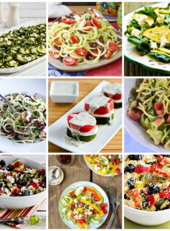 Amazing Salads with Zucchini collage of featured recipes