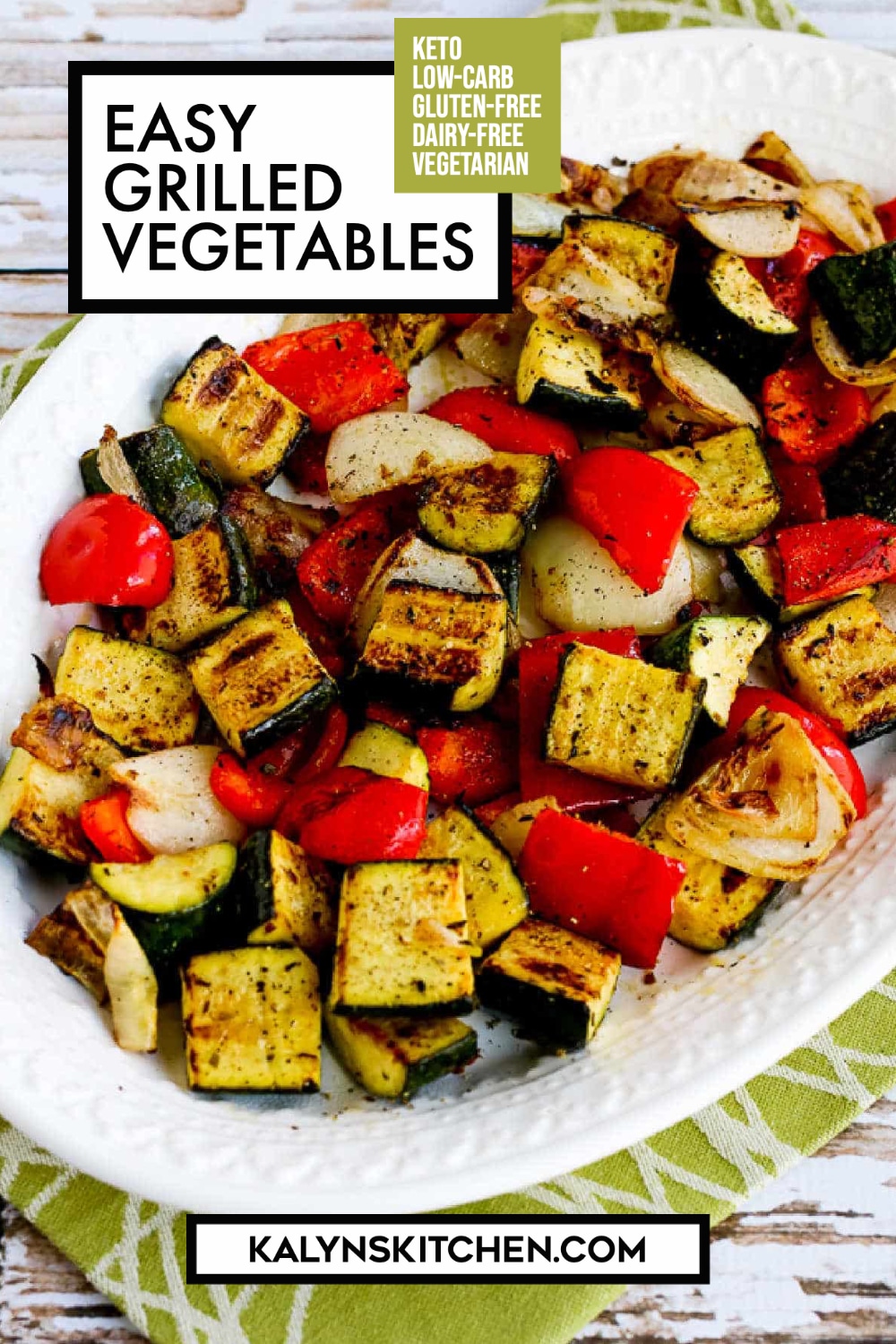 Pinterest image of Easy Grilled Vegetables