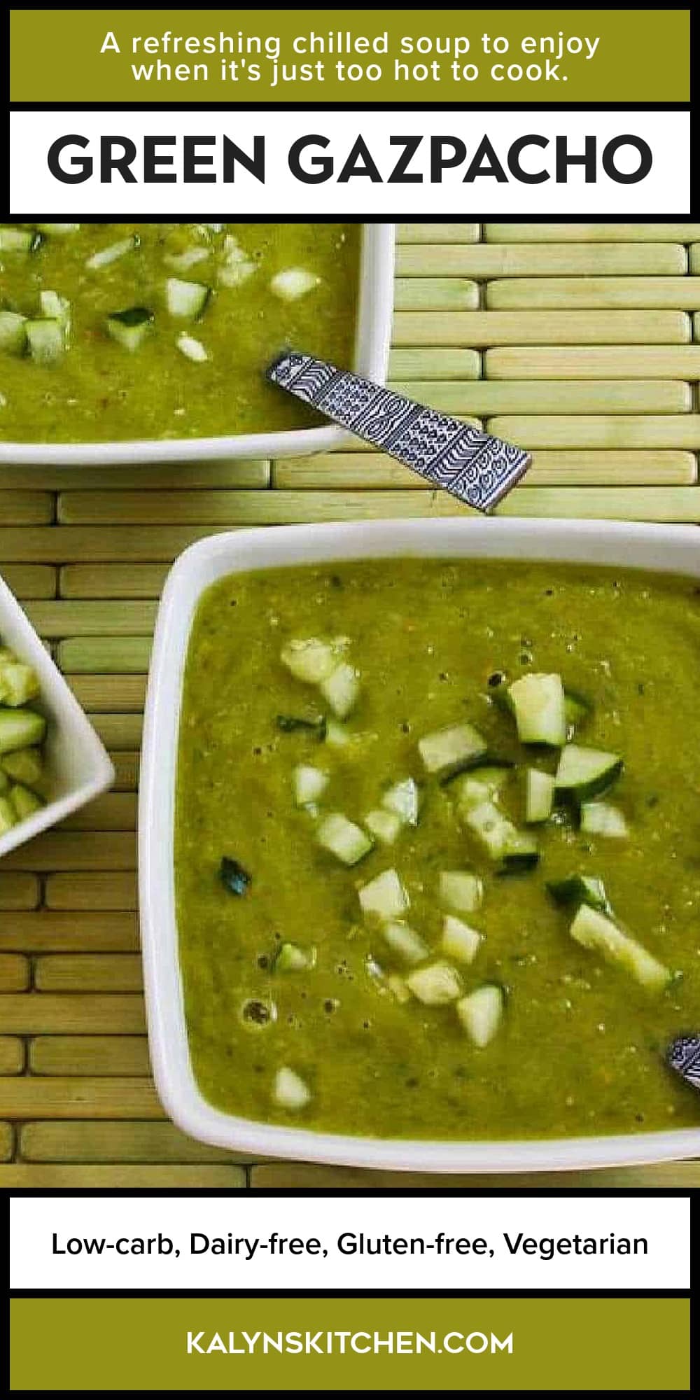 Pinterest image of Green Gazpacho