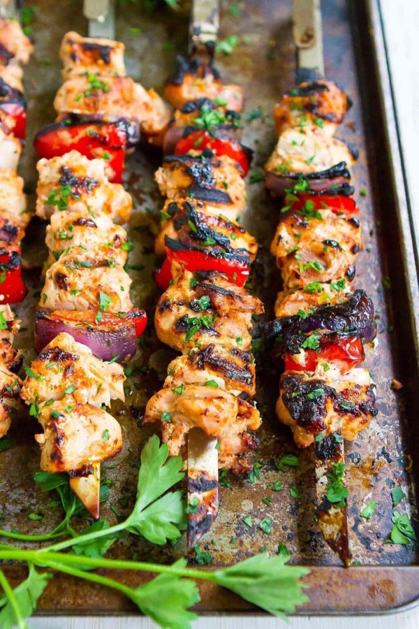 Grilled Paprika Yogurt Chicken Kabobs from Cookin' Canuck
