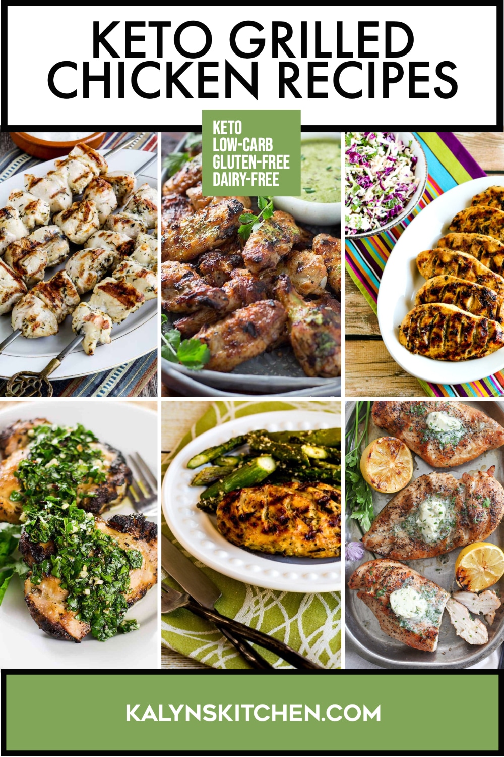 Pinterest image of Keto Grilled Chicken Recipes