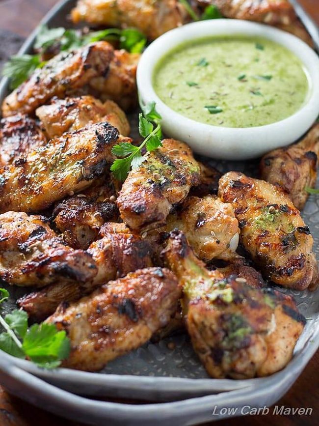 Homemade Indian Tikka Chicken Wings from Low-Carb Maven