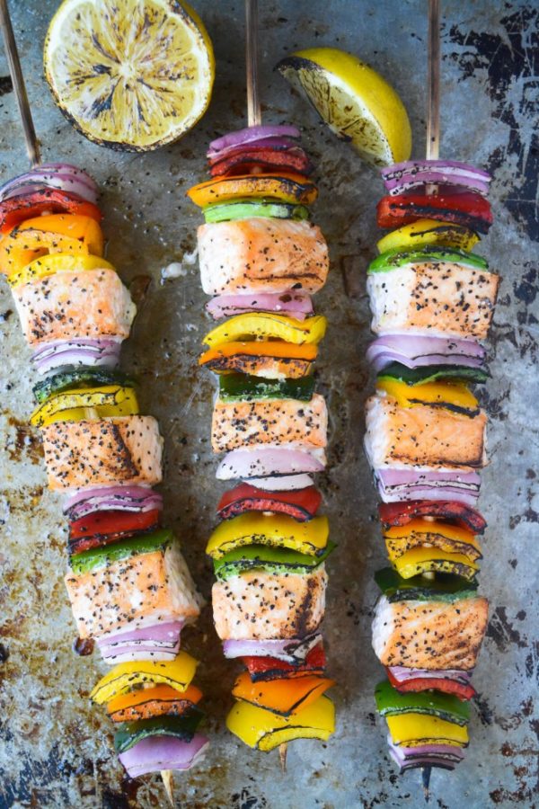 Rainbow Salmon Skewers from The View from Great Island