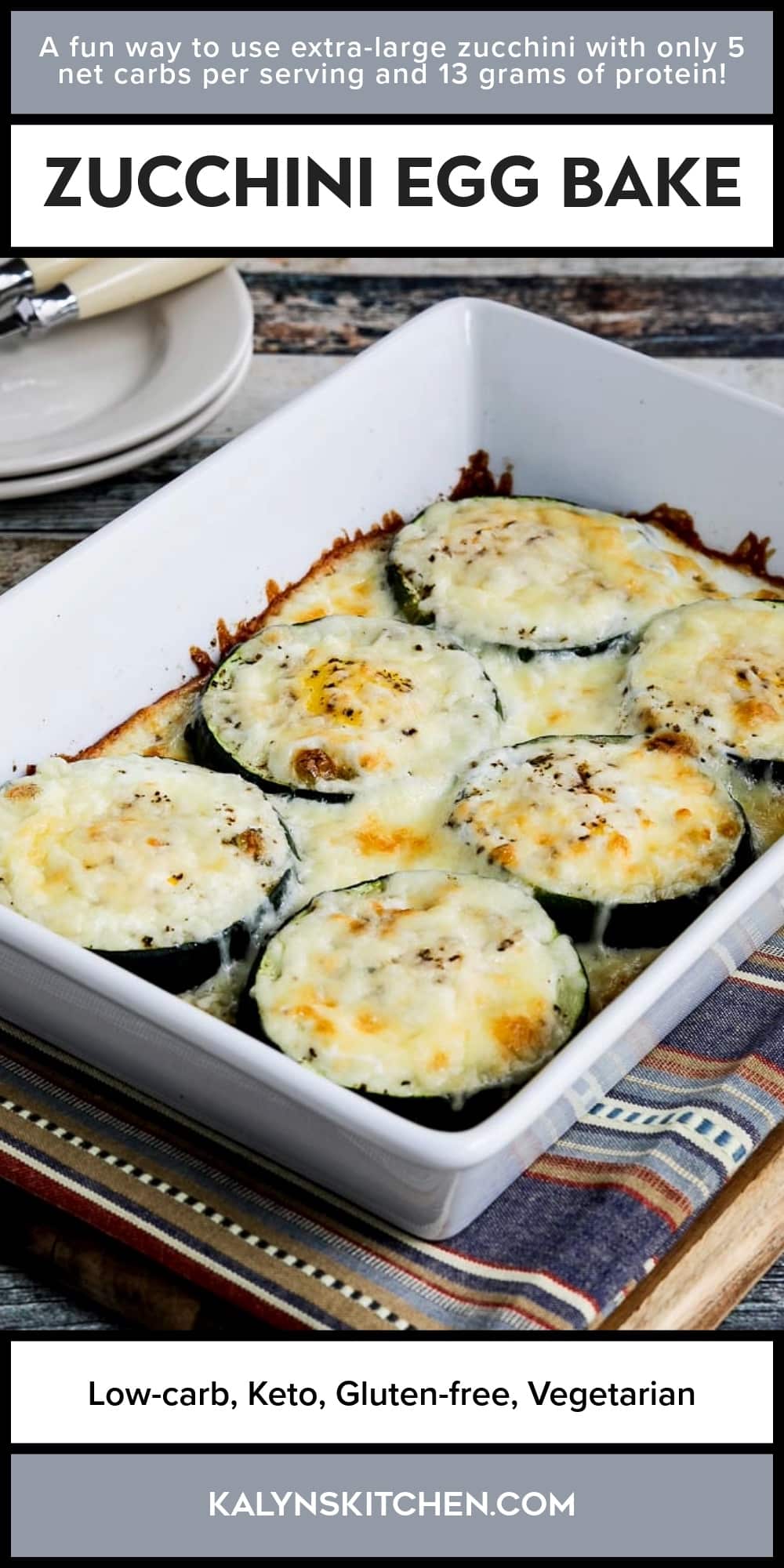 Pinterest image of Zucchini Egg Bake