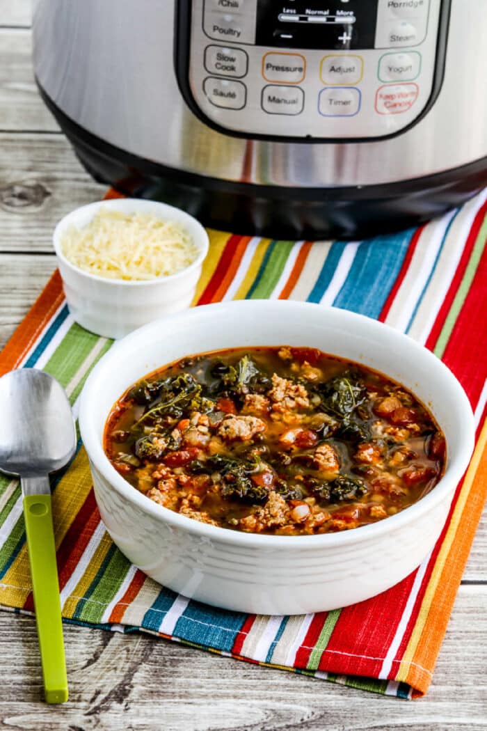 Instant Pot Sausage and Kale Soup Kalyn's Kitchen