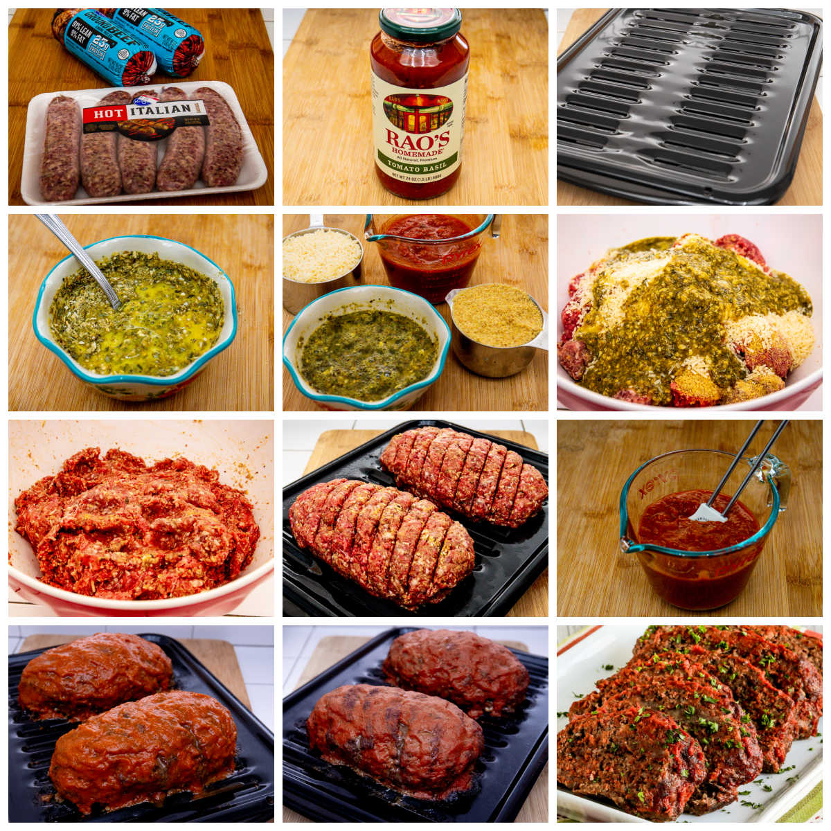 Beef And Sausage Italian Meatloaf