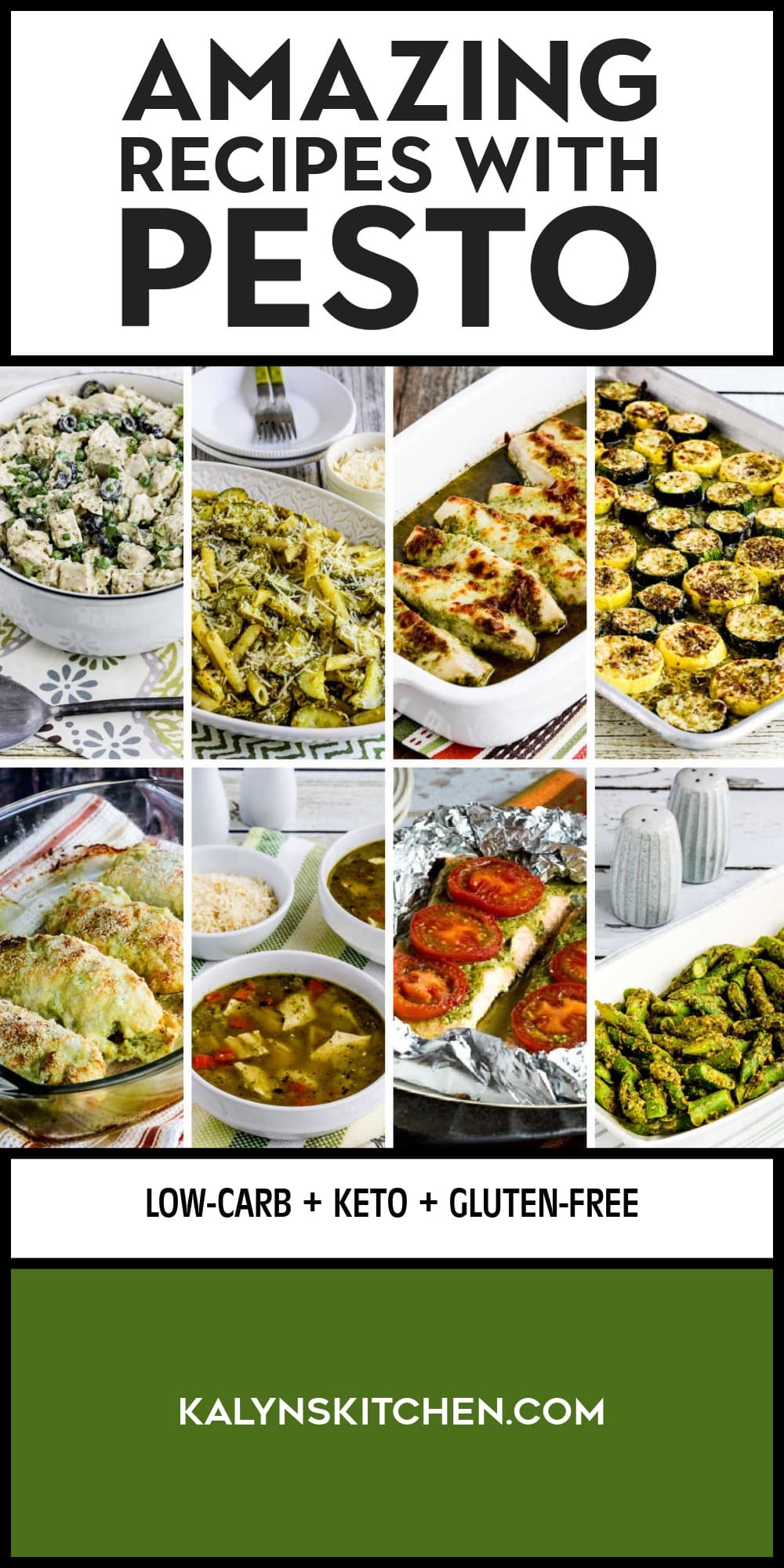 Pinterest image of Amazing Recipes with Pesto
