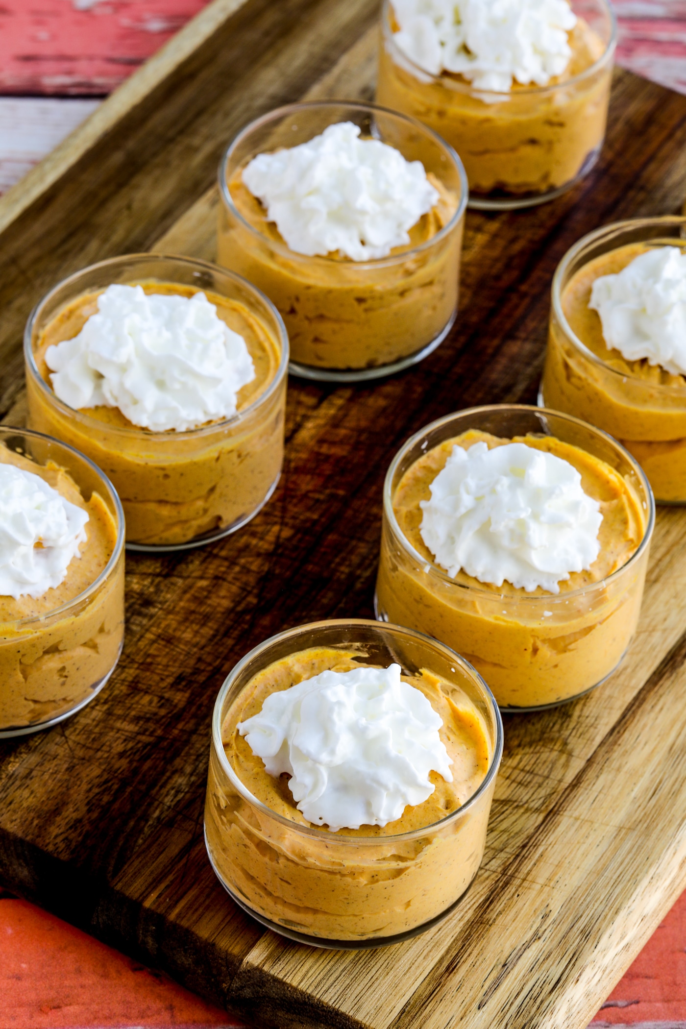 Sugar-free pumpkin pudding is ready to serve