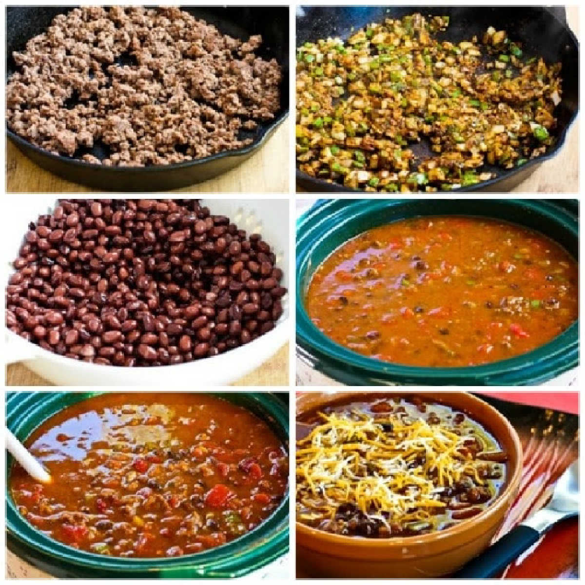 Recipe step photos for CrockPot Pumpkin Chili with Ground Beef