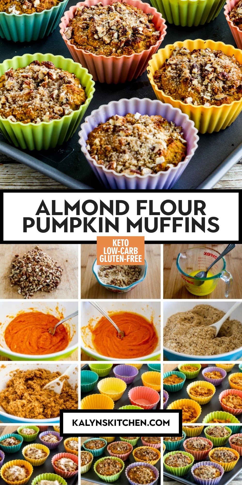 Pinterest image of Almond Flour Pumpkin Muffins