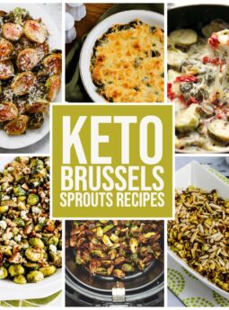 Keto Brussels Sprouts Recipes collage with text overlay