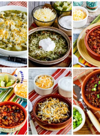 Healthy Chili Recipes Your Family Will Love! collage of featured recipes
