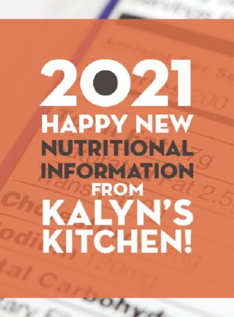 Happy New Nutritional Information graphic