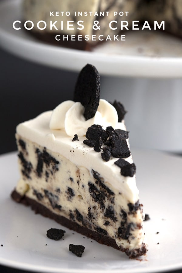 Keto Cookies and Cream Instant Pot Cheesecake from All Day I Dream About Food