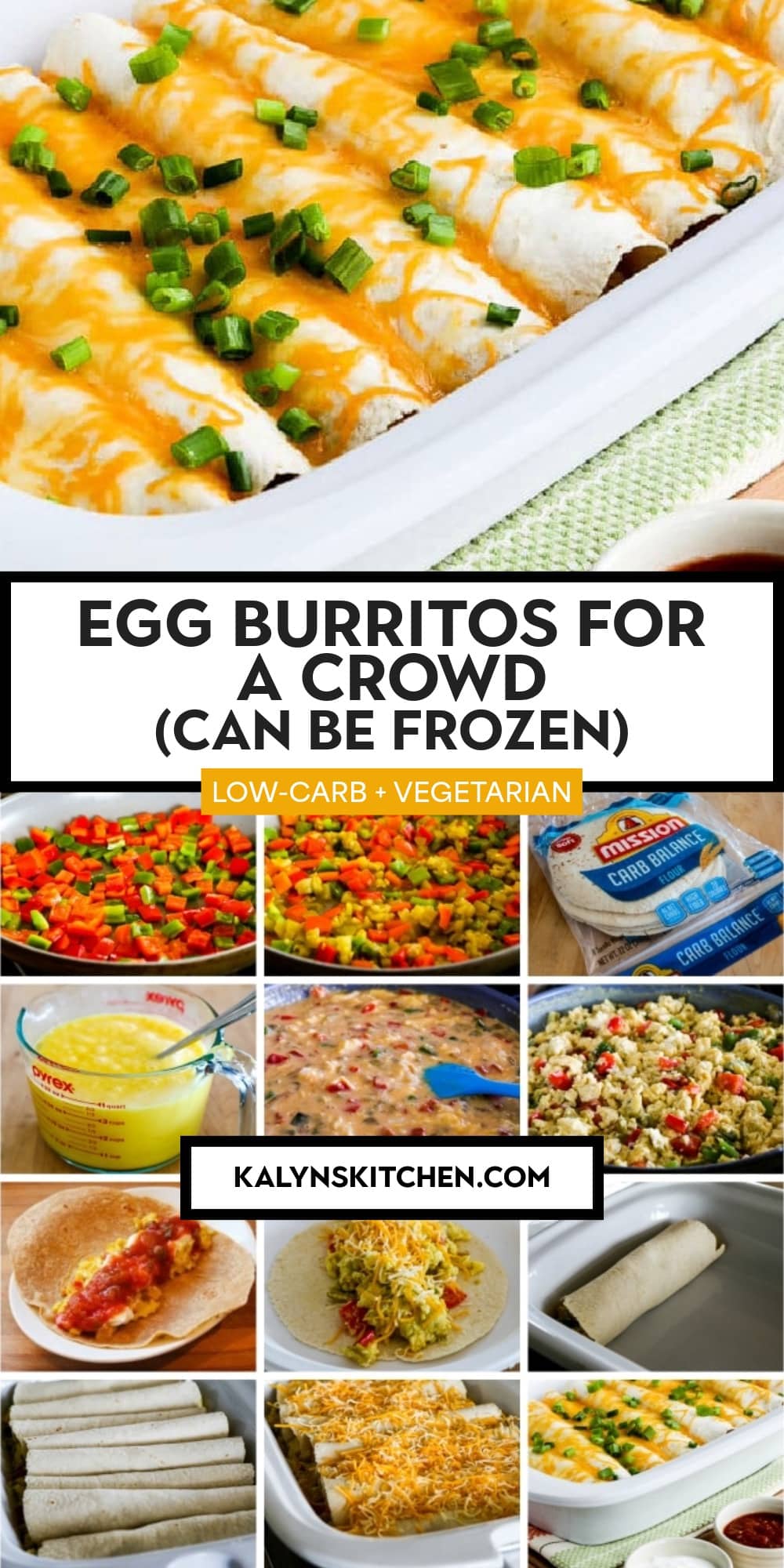 Pinterest image of Egg Burritos for a Crowd