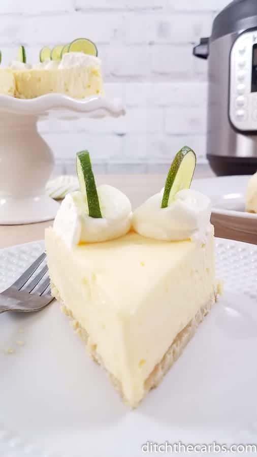 Instant Pot Key Lime Cheesecake from Ditch the Carbs
