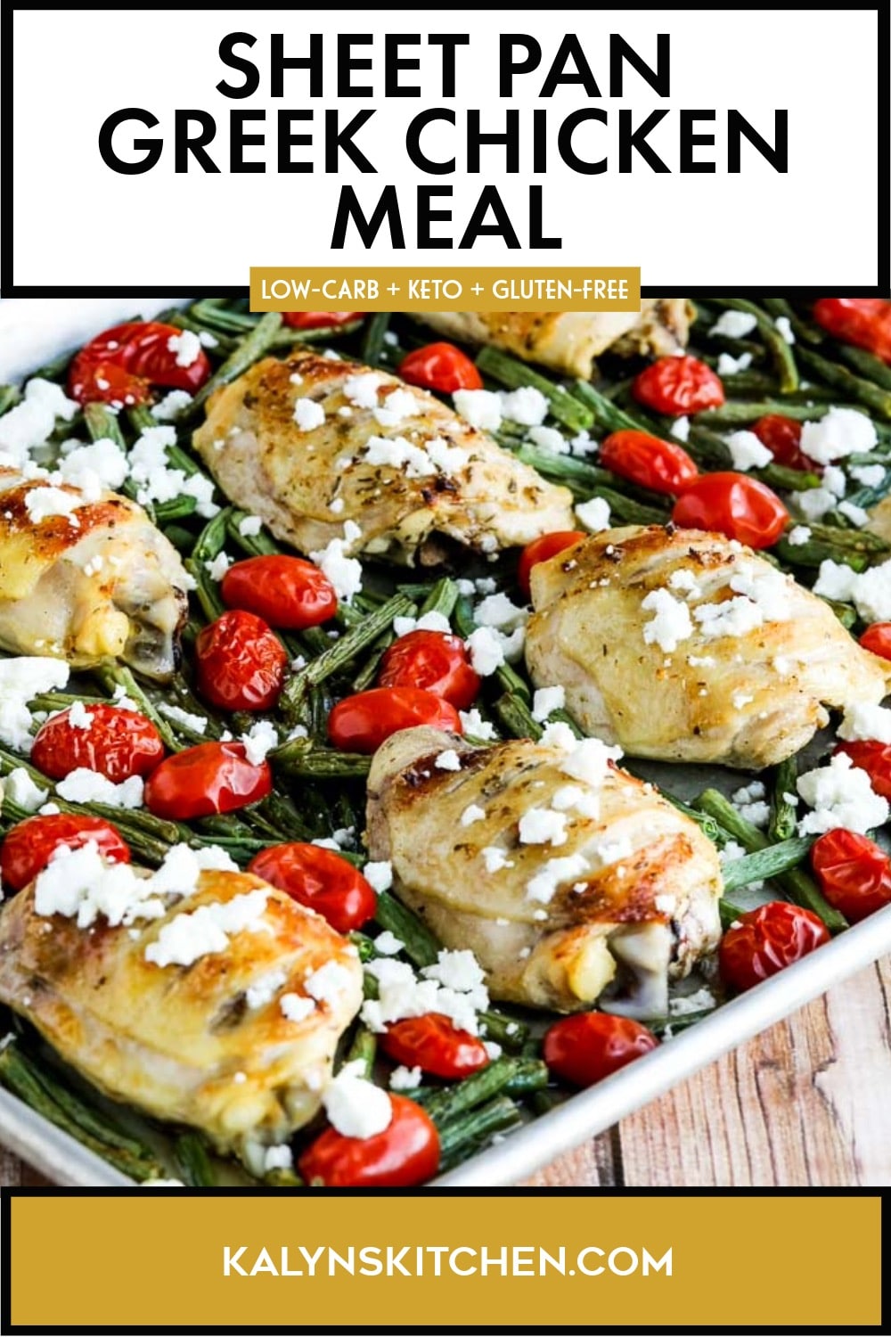 Pinterest image of Sheet Pan Greek Chicken Meal