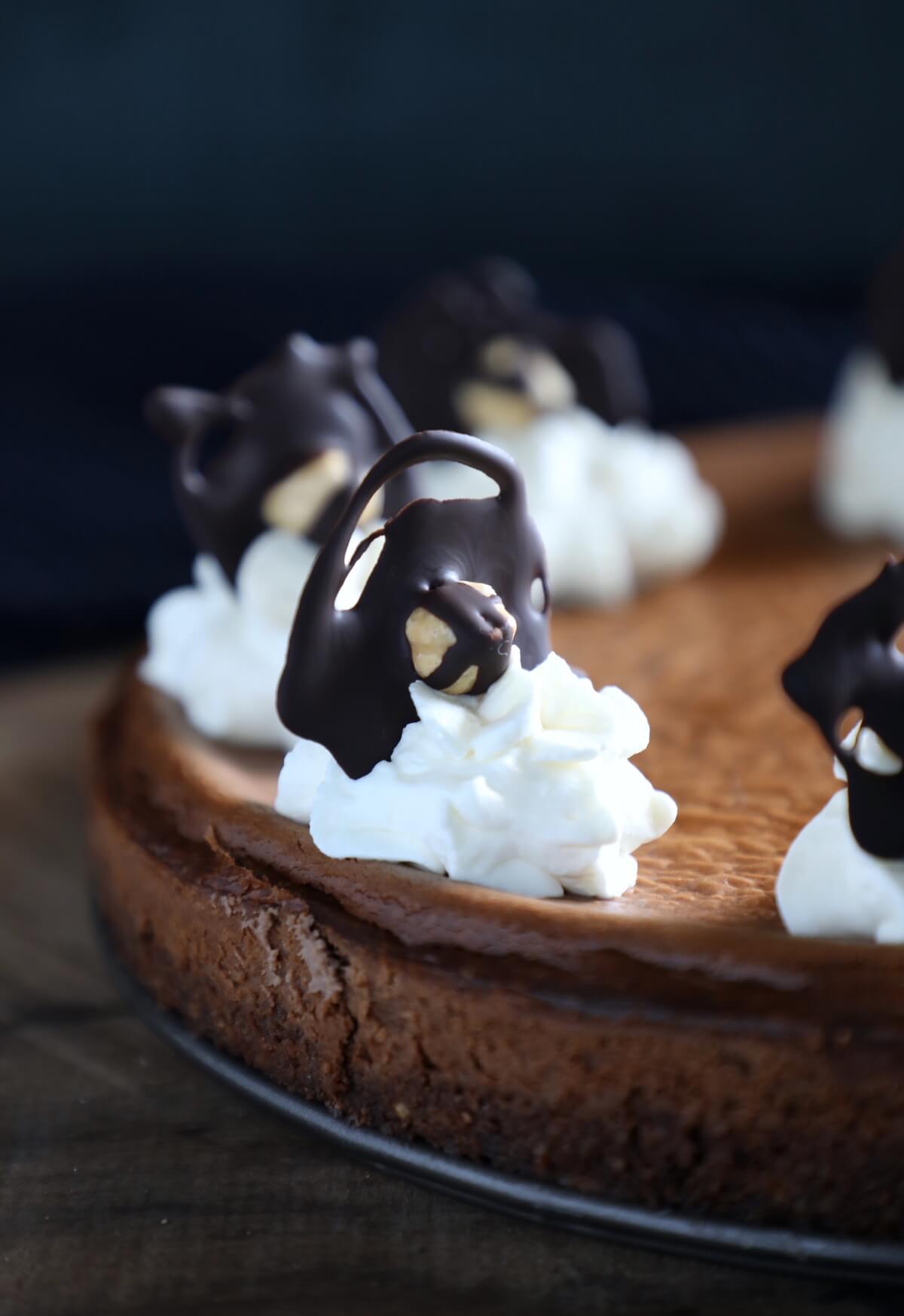 Keto Chocolate Hazelnut Cheesecake from I Breathe I'm Hungry