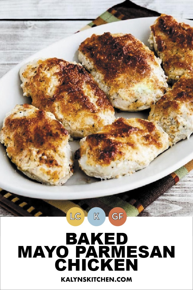 Pinterest image of Baked Mayo Parmesan Chicken
