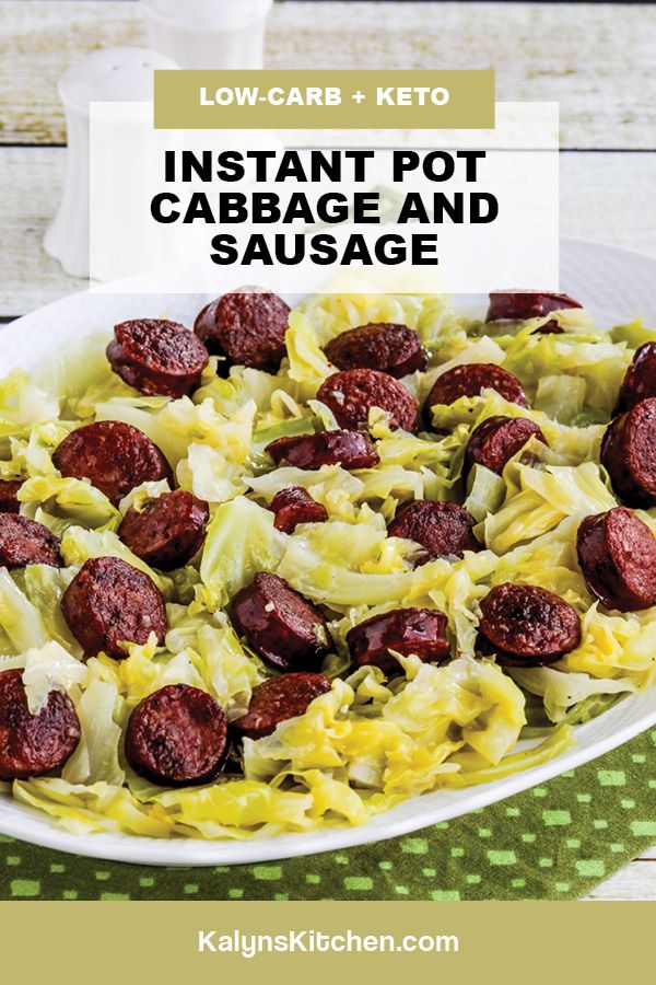 Instant Pot Cabbage and Sausage Pinterest image