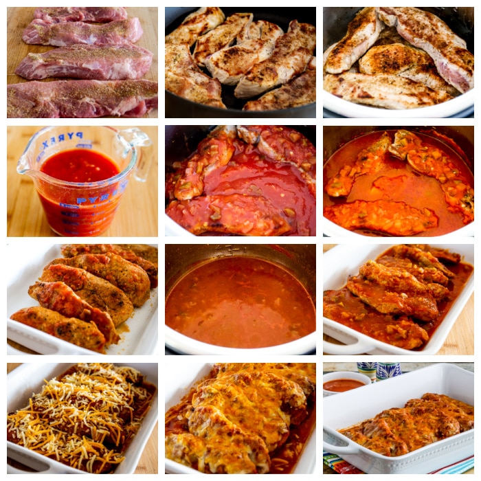 Instant Pot Salsa Pork Chops process shots collage